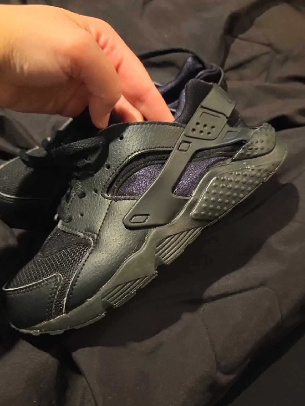 Nike Kids Black and Dark Gray Athletic Sneakers